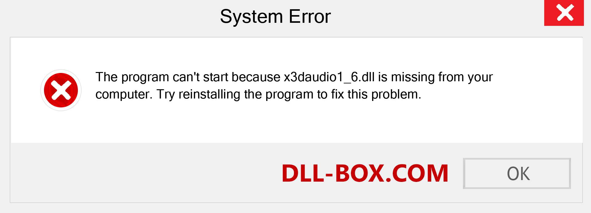  x3daudio1_6.dll file is missing?. Download for Windows 7, 8, 10 - Fix  x3daudio1_6 dll Missing Error on Windows, photos, images